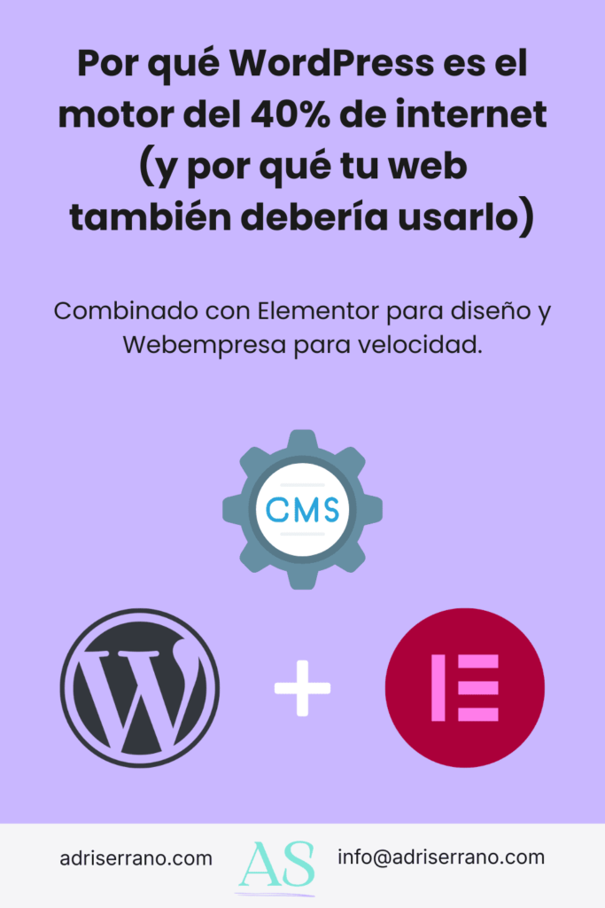 Diseño web estratégico con WordPress y Elementor por Adriana Serrano