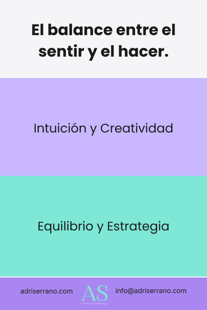 Infografía de psicología del color para marcas que muestra el balance entre la intuición del lila y el equilibrio del verde menta.